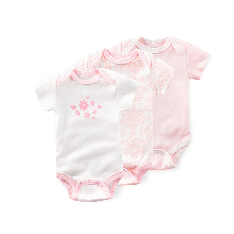 color as photo Комбинезон для новорожденных, комбинезон, хлопок, лето, Roupas de bebe, обезьяна, собака, печать, детская одежда, Комбинезон Девочки младенца, 6 шт, 3 шт./лот - Цвет: color as photo