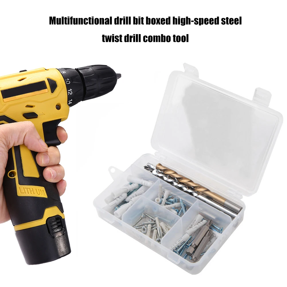 

94pcs HSS Twist Drill Bits Set for Aluminum Metal Woodworking Hole Drilling Tool High Precision Twist Drill Bits Set