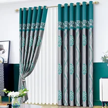 Estilo europeu cashmere jacquard cationic sombreamento cortinas para sala de estar jantar quarto (1)