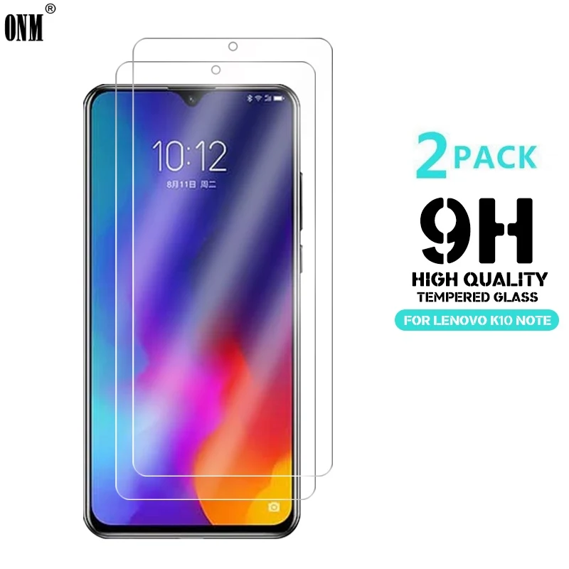 2 шт. закаленное стекло для Lenovo K10 Note Защитное экрана 2.5D 9H защитная пленка|Защитные
