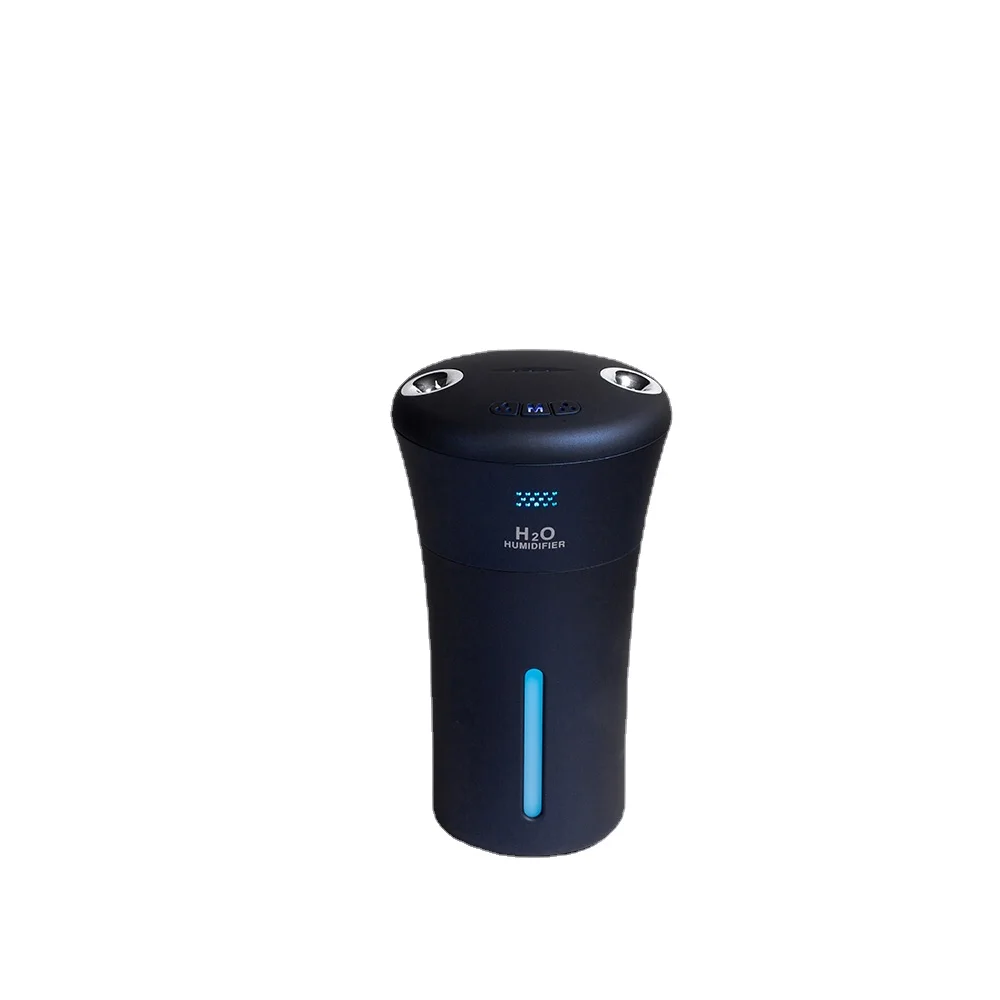 

Newest Portable humidifier Double-nozzle humidifier with negative ions with LED light car humidifier