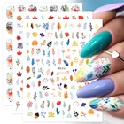 1 шт., декоративная наклейка для ногтей в виде цветка, листьев