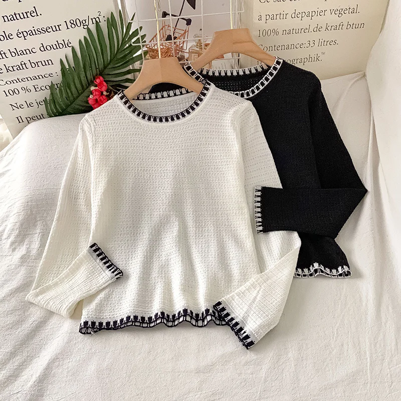 Женская футболка с длинным рукавом и круглым вырезом | одежда