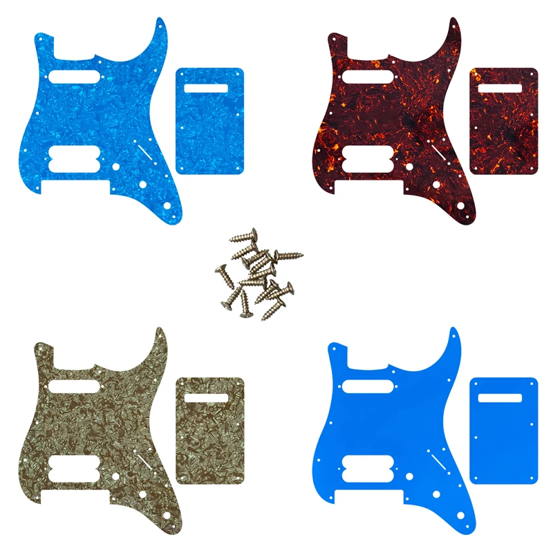 

Guitar Pickguard - For US 11 Screw Holes SH Strat With Tremolo Bridge Player Humbucker Scratch Plate & Back Plate