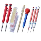 Твердый карандаш для столярных работ, 2 шт., с 18 стержнями, для деревообработки, маркер, маркировочный инструмент, автоматическая Центральная булавка, сверло