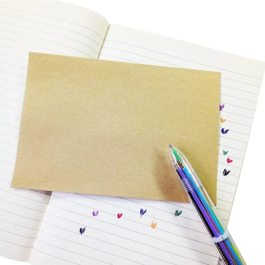 50 шт./лот винтажные пустые конверты из крафт-бумаги естественного цвета Простой