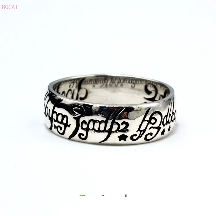 Кольцо King Ring S925 чистое серебро ручная реставрация пленка с надписью the lord ofe кольца модные указательный палец для мужчин и женщин