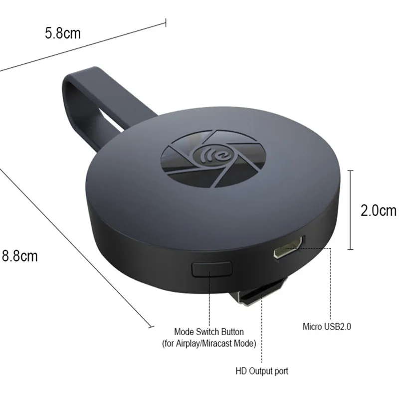 Беспроводной Wi-Fi портативный адаптер для телевизора приемник дисплея 1080P HDMI-compat