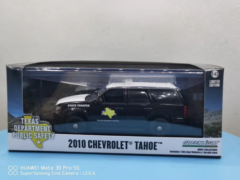 

GreenLight 1:43 2010 Chevrolet Tower River Police Car Texas Highway Patrol Police Car Collector Edition Metal Diecast Model Toy
