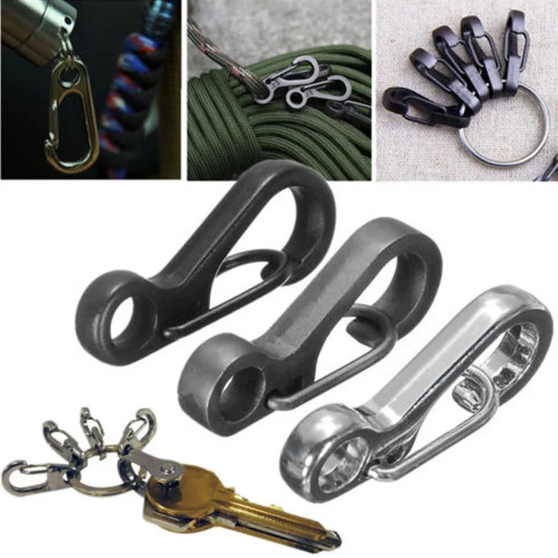 

20 шт. мини SF Пружинные застежки для рюкзака туристические карабины EDC брелок для кемпинга крючки для бутылок Паракорд тактические зажимы дл...