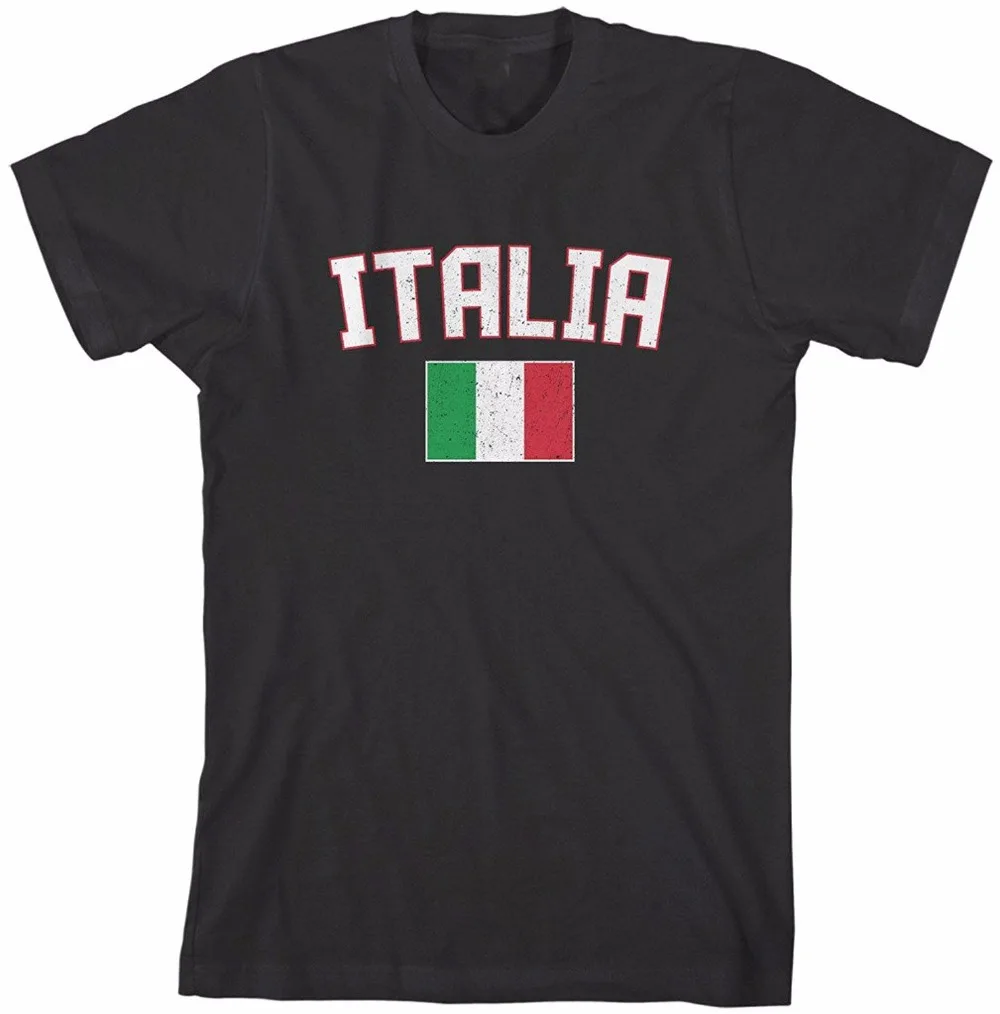 

2018 модная мужская футболка с коротким рукавом из 100% хлопка, футболка с принтом для мужчин, мужская футболка с флагом Италии