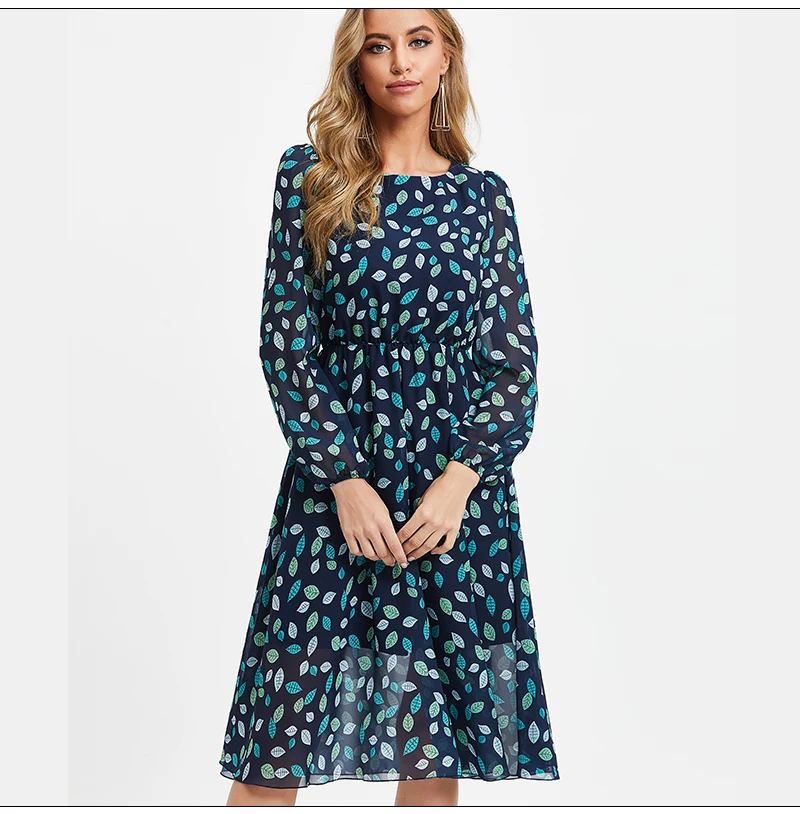 

Женская обувь в стиле бохо из шифона, с длинным рукавом платье трапециевидной формы с круглым вырезом зимние вечерние платья весна в винтаж...