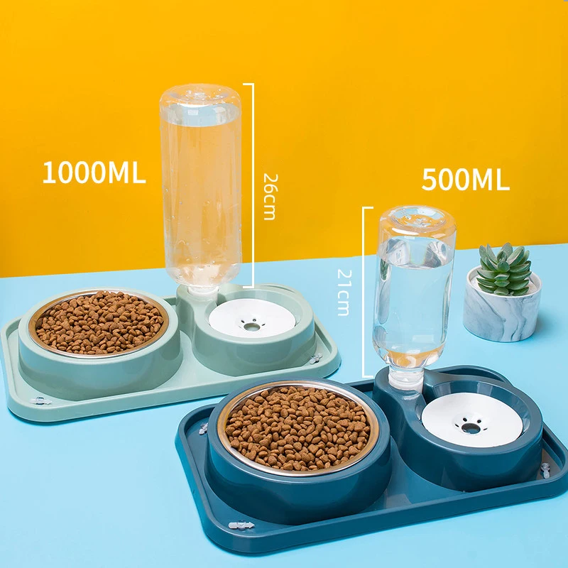 Миска и поилка для домашних животных нержавеющая сталь приподнятая миска кошек