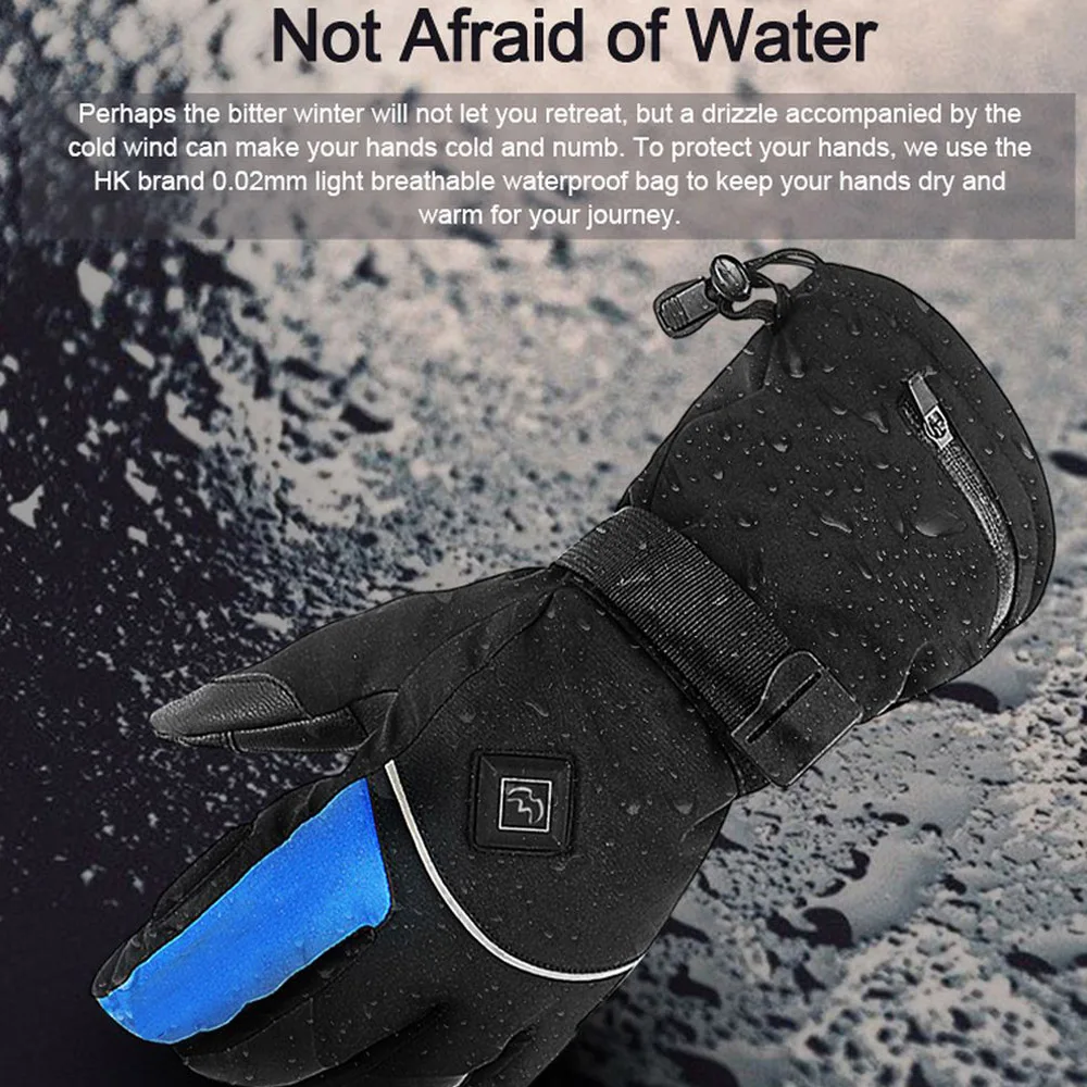 

Thermostat Winter Outdoor Warm Gloves Electric Heated Warm Gloves Charging Temperature Hand Control Warmer for Skiing Cycling