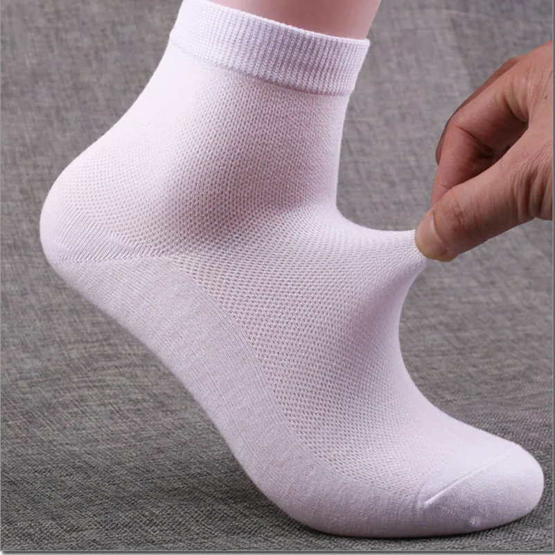 

LKWDer 10 Pairs Mens Mesh Long Tube Socks Cotton Spring Summer Thin Men's Socks Sweat-absorbent Breathable Business Casual Socks