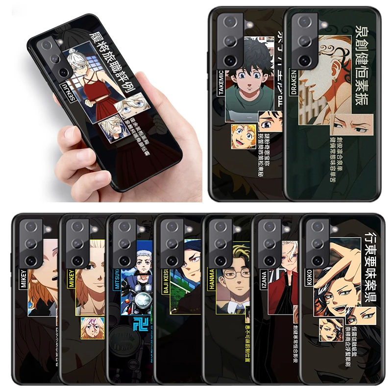 

Tokyo Revengers Tags Anime For Samsung S22 S21 S20 FE Ultra Pro Lite S10 5G S10E S9 S8 S7 S6 Edge Plus Black Phone Case Capa