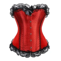 corsets tops for women bustiers punk rave boned corsets underwire lace overlay corsetto push up evening party bodyshaper