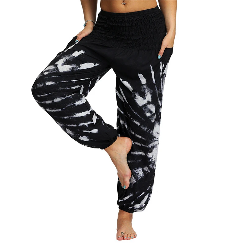

Ladies Fashion Printed Floral Pants Women Casual Loose Trousers Heigh Quality Wide Leg Trousers For Female