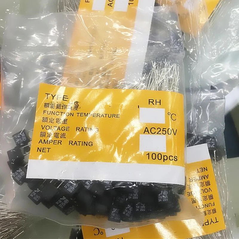 RH 1A 2A 3A 250V Термальность предохранитель RH 80 102 105 110 115 120 125 130 135 140 145 150 по Цельсию, защита от перегрева защита для мотора вентилятора