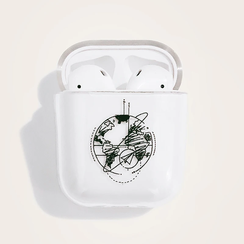 Черная карта планет окрашенная беспроводная bluetooth гарнитура защитный чехол для