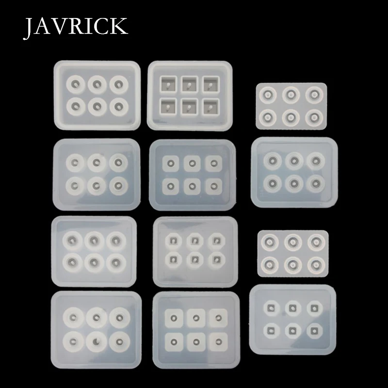 12 шт Бусины смолы формы комплект с отверстием для драгоценных камней кабошон