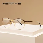 MERRYS Дизайн Женские овальные очки оправа Дамская мода круглые трендовые очки близорукость рецепт оптические очки S2024