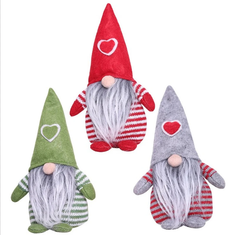 

3 Pcs Christmas Gnome Plush Figurines,Handmade Santa Cloth Mini Doll,Faceless Doll for Home Decoration,Birthday Present