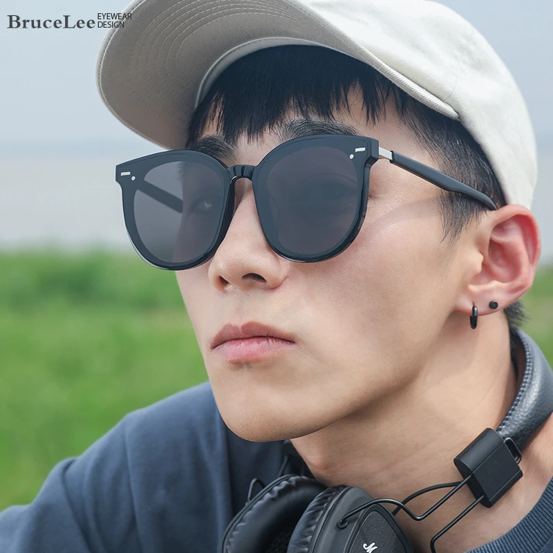 

2020 New Acetate Round Sunglasses Retro Men Gentle Brand Designer Sun Glasses for Women Vintage Mirrored UV400 Six Bears