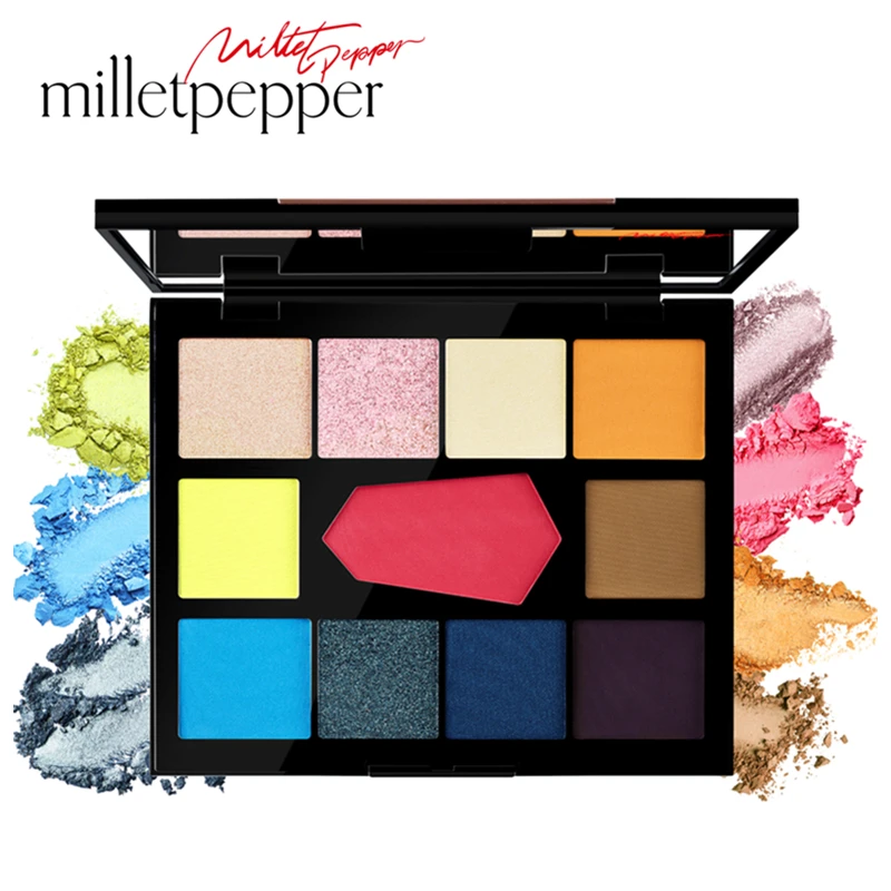 Палетка теней для век milletpepper DISCO & EDM, 11 цветов, очаровательные пигментные тени для век, матовые мерцающие блестящие тени, стойкий макияж от AliExpress WW
