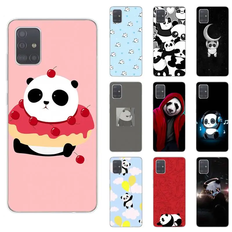 

Super Simple Cute Panda Phone Case For Samsung S4 S5 S6 S7 Edge S8 S9 S10 Plus S20 Lite Fe Note20 Ultra A71 A21S Cover Fundas