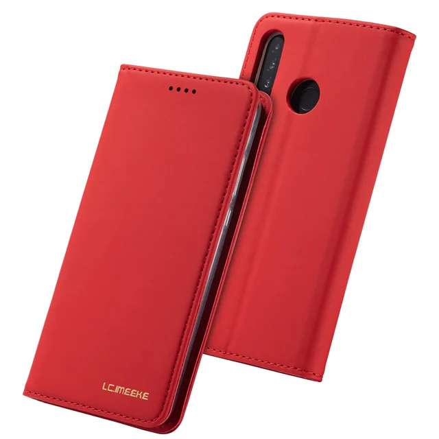 Red Роскошный флип-чехол-бумажник для huawei P30 Pro Lite, мягкий силиконовый чехол с магнитной кожей, чехол для телефона с подставкой для карт Hawei P30Pro P30lite - Цвет: Red