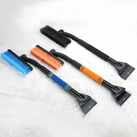 vehicle mounted snow shovel removable snow brush scalable automobile windshield snow with foam brush handle