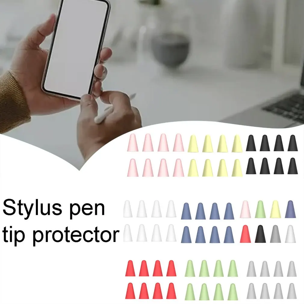 

8 pcs for Apple Pencil 1 2 Tablet stylus Touch Pen nib case Soft silicone Protective case for apple Pen case touch cover