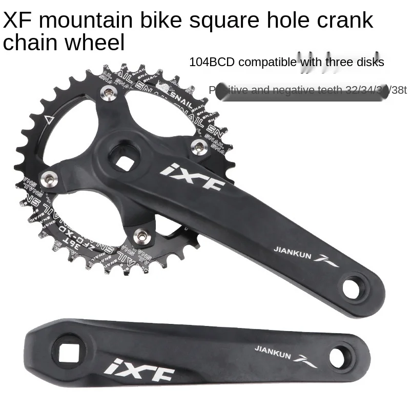 

LXF Mountain Bike Square Hole Crank Tooth Plate 32T 34 36T 104bcd 170mm Leg