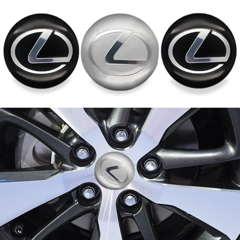 

4Pcs Wheel Center Hub Cover 56mm Logo Sticker for LEXUS-LOGO Personalized modification stickers，wheel hub center sticker