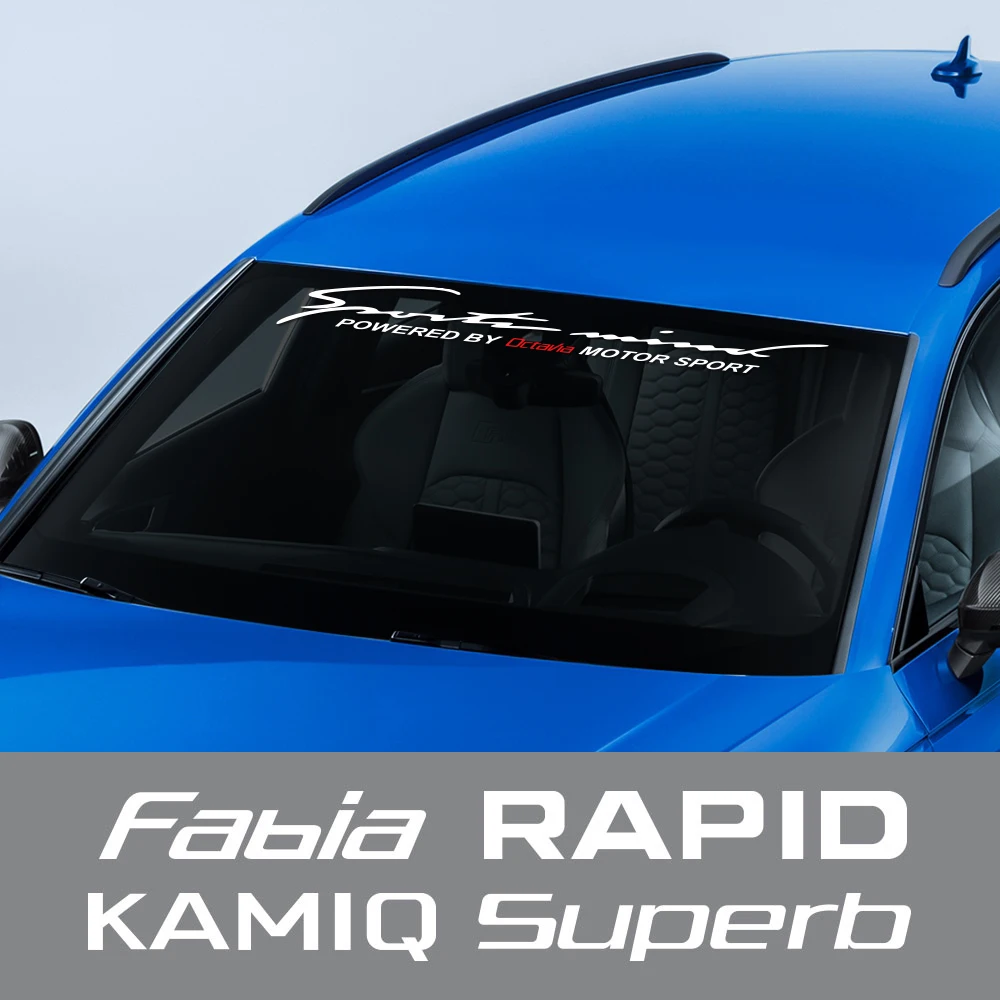 Для Skoda Fabia 2 3 MK1 MK2 Kamiq Karoq Kodiaq Octavia Rapid Scala Superb наклейка на заднее и переднее лобовое стекло автомобиля автозапчасти