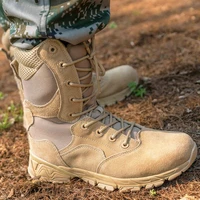 tactical military combat boots men genuine leather us army hunting trekking camping work shoes