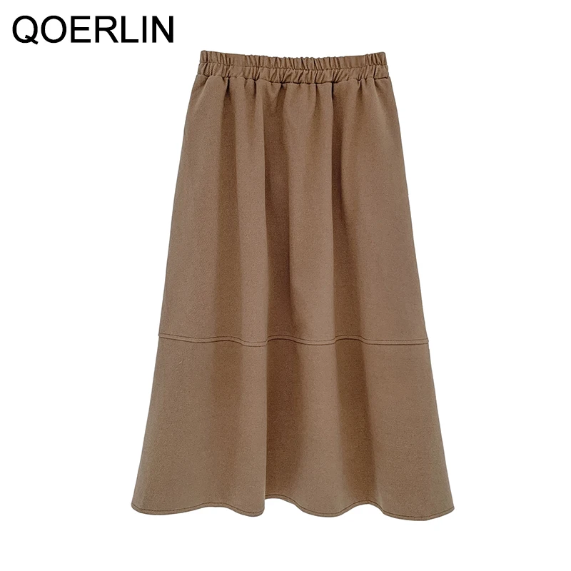 Юбка женская трапециевидная с карманами на осень/зиму