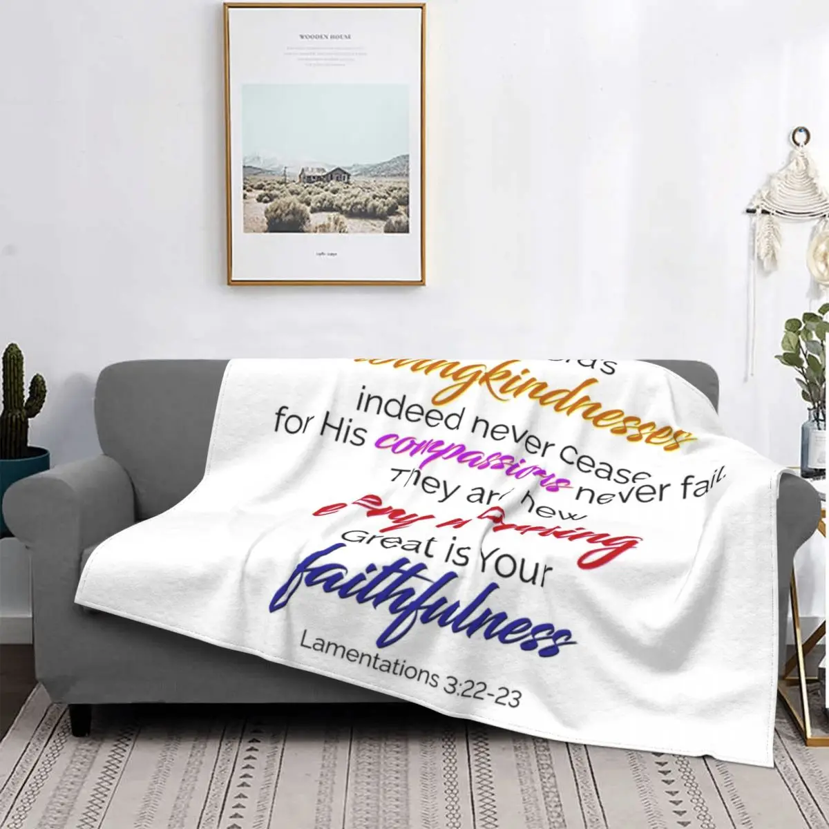 

Scripture Art Lamentations Blanket Compassion Plush Thick Ultra-soft Flannel Fleece Throw Blankets For Bedspread Couch Velvet