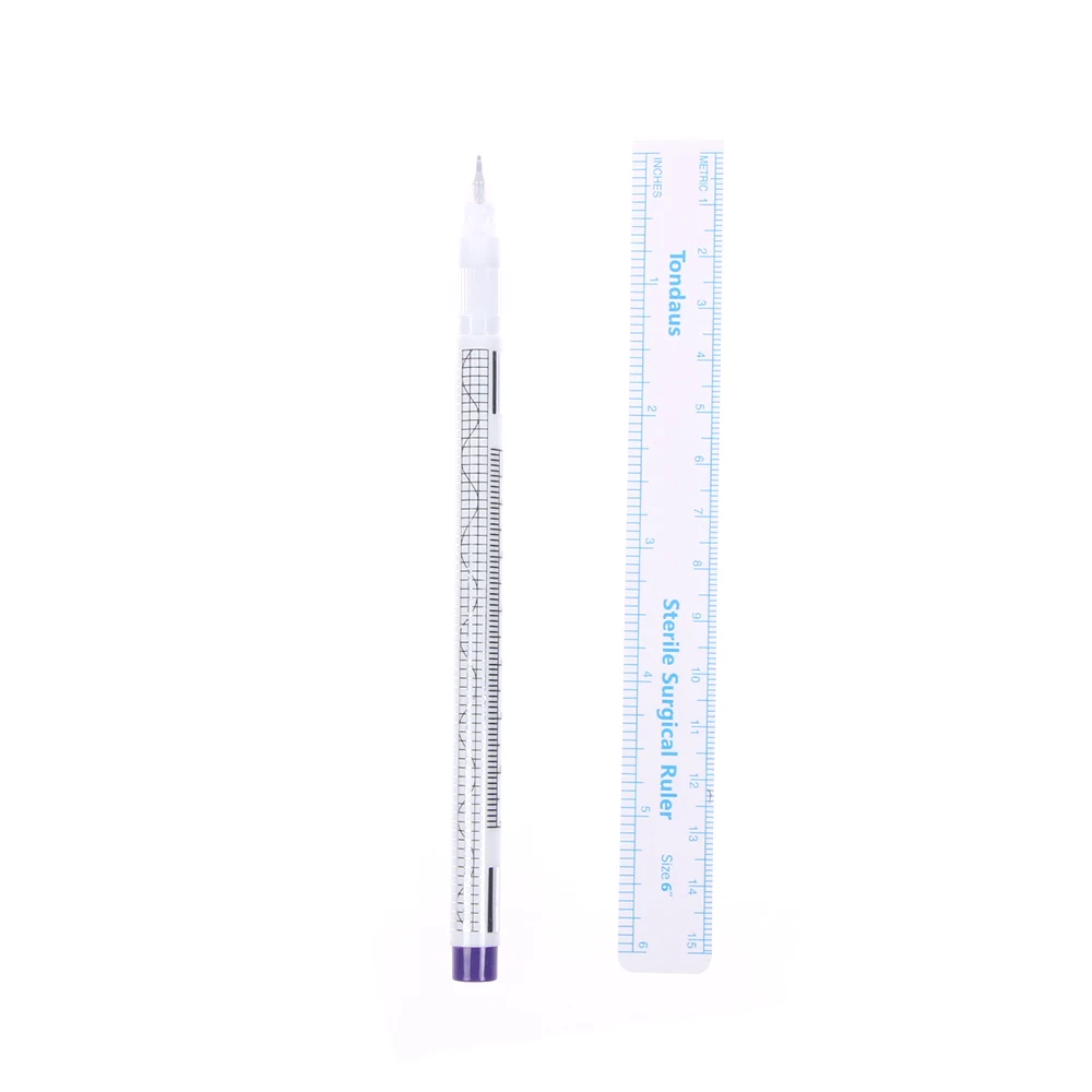 1 шт. хирургический маркер для кожи бровей ручка татуажа и с измерительной