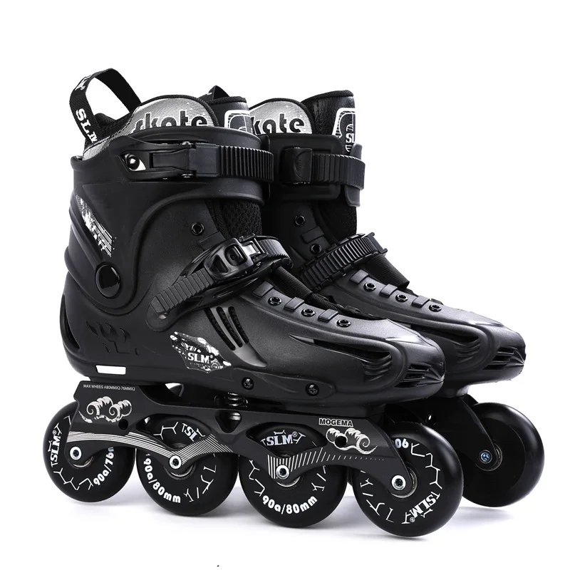 Inline Skates Professional Slalom Adult Roller Skating Shoes Sliding Free Skate Patins Size 35-46 Good As Sneakers Wheels Shoes