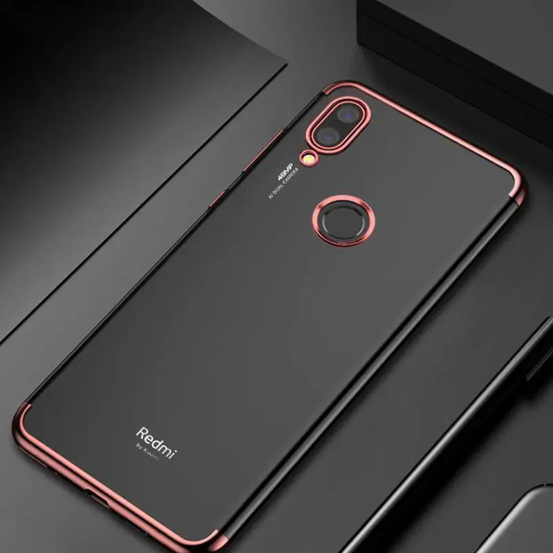 Розовый Мягкий ТПУ для телефона с покрытием чехол для Xiaomi mi 9T Pro CC9 CC9E A3 Lite Red mi K20 note8 Note 8 7 6 5 Pro 7A прозрачный тонкий Чехол - Цвет: Розовый