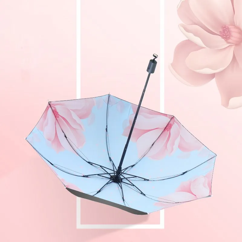 Роскошный портативный зонт дизайнерские складные зонты с цветами для женщин и