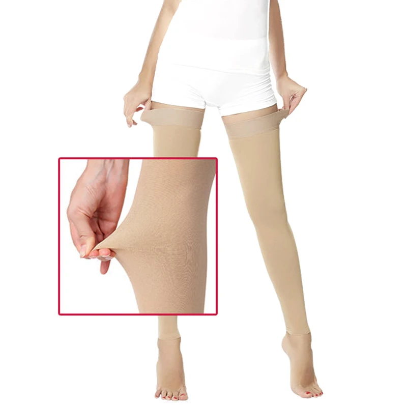 Женские медицинские чулки до бедра с высокой посадкой 20-30 мм рт. Ст. | Красота и