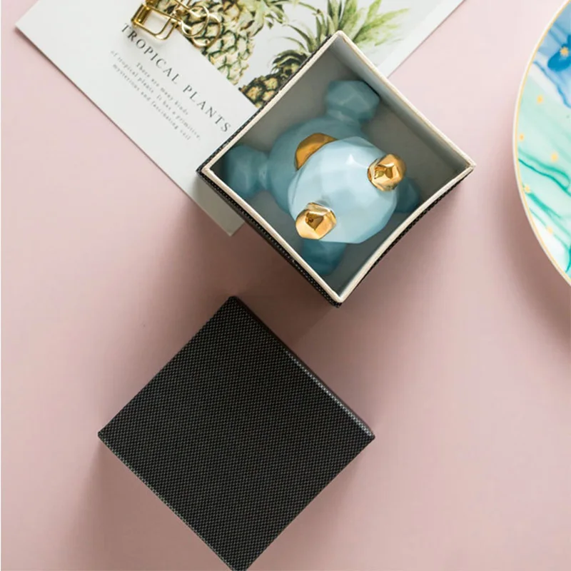 Скандинавский керамический медведь домашний декор фарфоровая фигурка животного