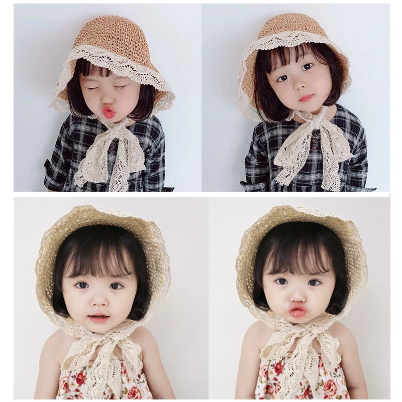 1 шт. 2019 однотонная соломенная детская шапка для девочек и детей весенне летние
