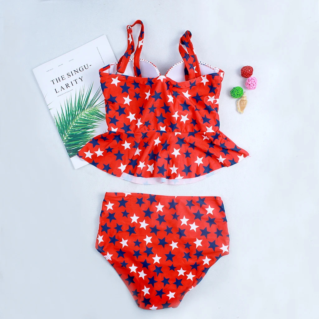 Новинка 2019 Женский танкини набор треугольный пуш-ап купальник два предмета