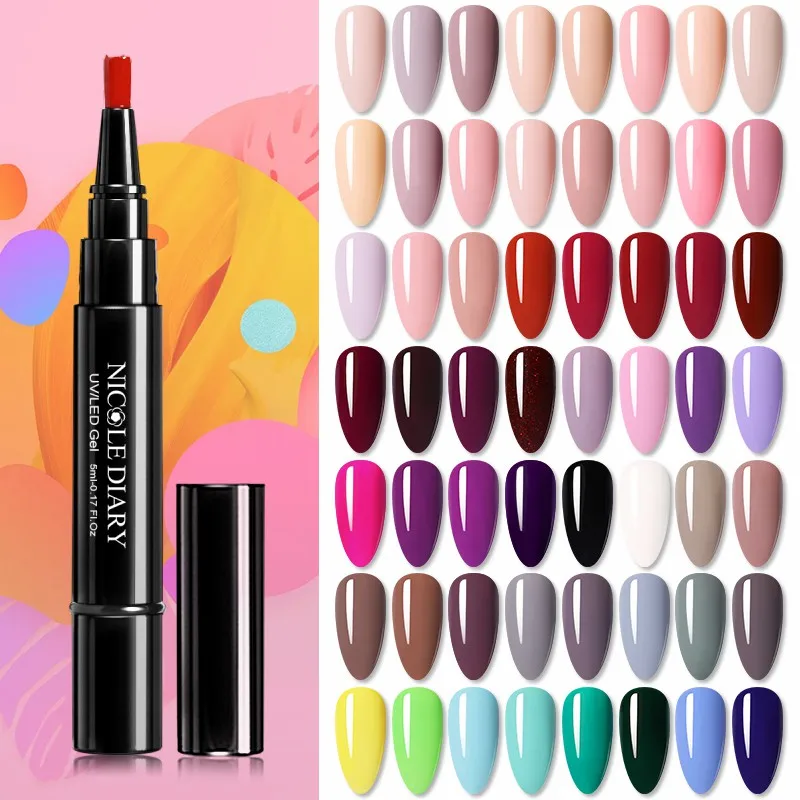 Николь дневник 3 в 1 гель для ногтей Лаки ручка блеск одношаговый Гель лак нейл