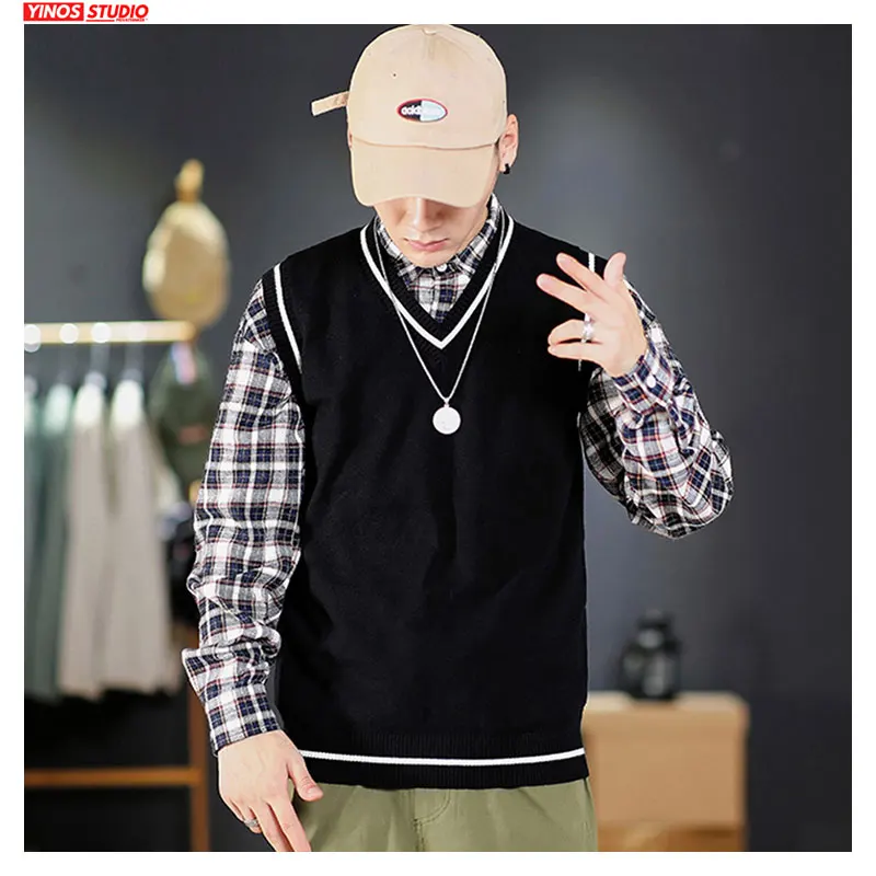 Прямая поставка мужская Японская уличная одежда повседневные топы 2020 Осенний