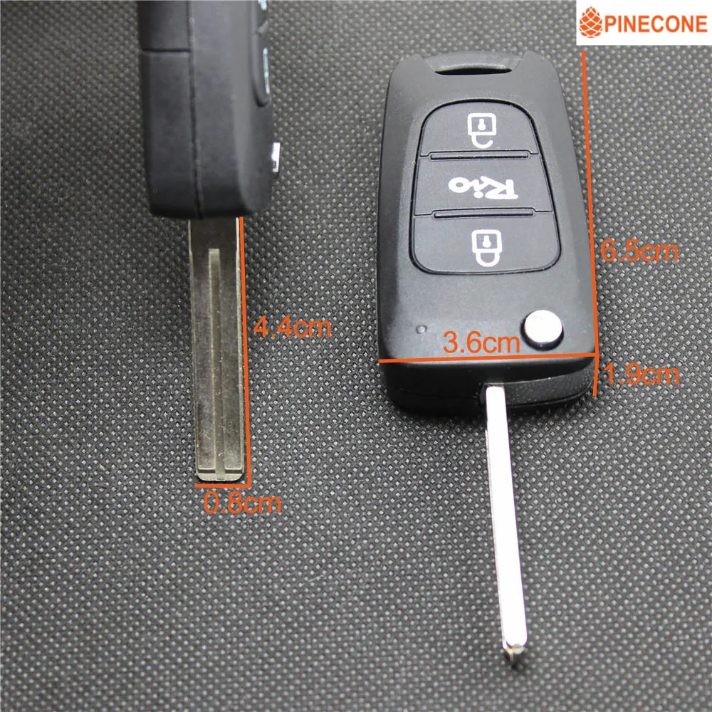PINECONE для KIA RIO чехол автомобильного ключа Стайлинг 3 кнопки Uncut HY40 Blade удаленный